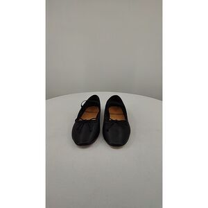 Quince Women Italian Leather Mary-Jane Ballet Flat Black Shoes 10